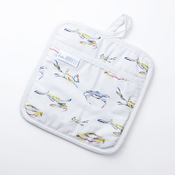 Bay Blues Multi Crab Pocket Potholder