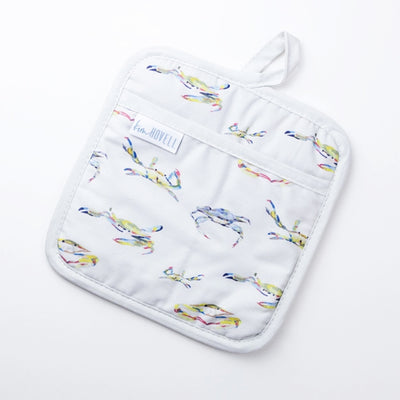 Bay Blues Multi Crab Pocket Potholder