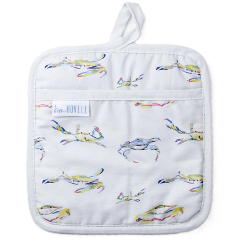 Bay Blues Multi Crab Pocket Potholder