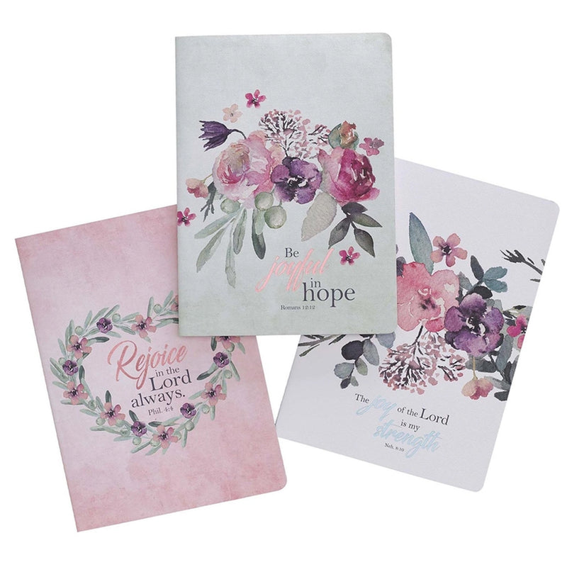 Be Joyful In Hope Christian Notebooks Set of 3