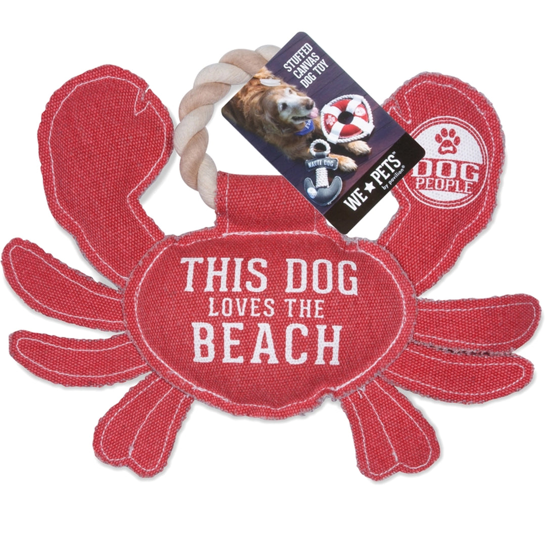 Beach Dog Red Crab Canvas Dog Toy