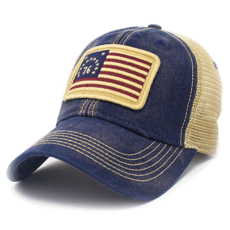 Bennington USA Flag Patch Trucker Hat