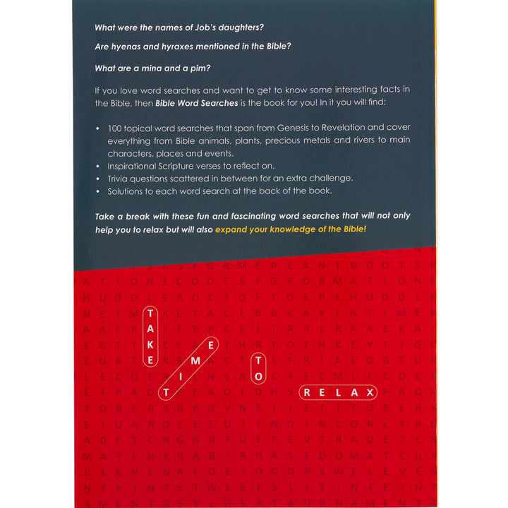 Bible Word Searches Softcover Book back cover