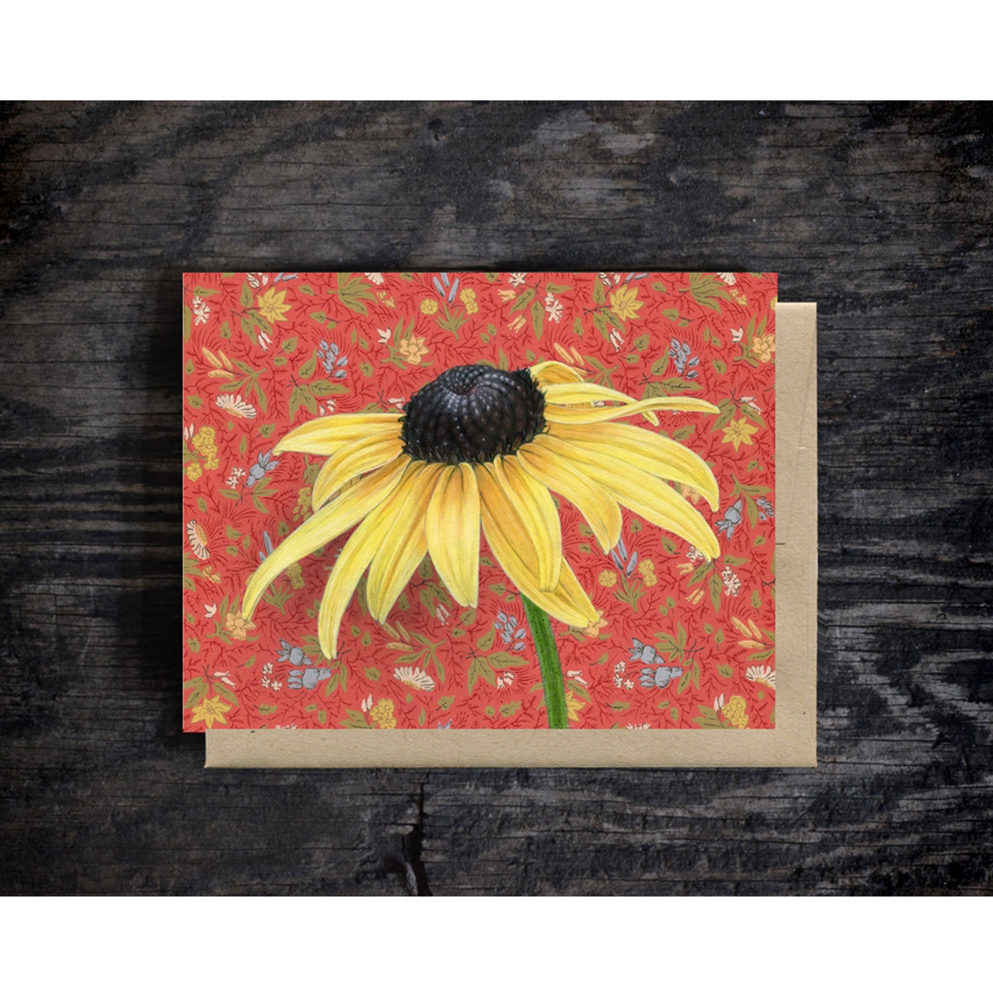 Black Eyed Susan Art Textured Notecard | The Maryland Store
