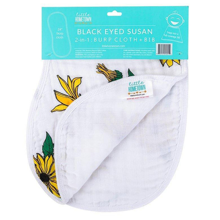 Black Eyed Susan Baby 2-in-1 Burp Cloth and Bib