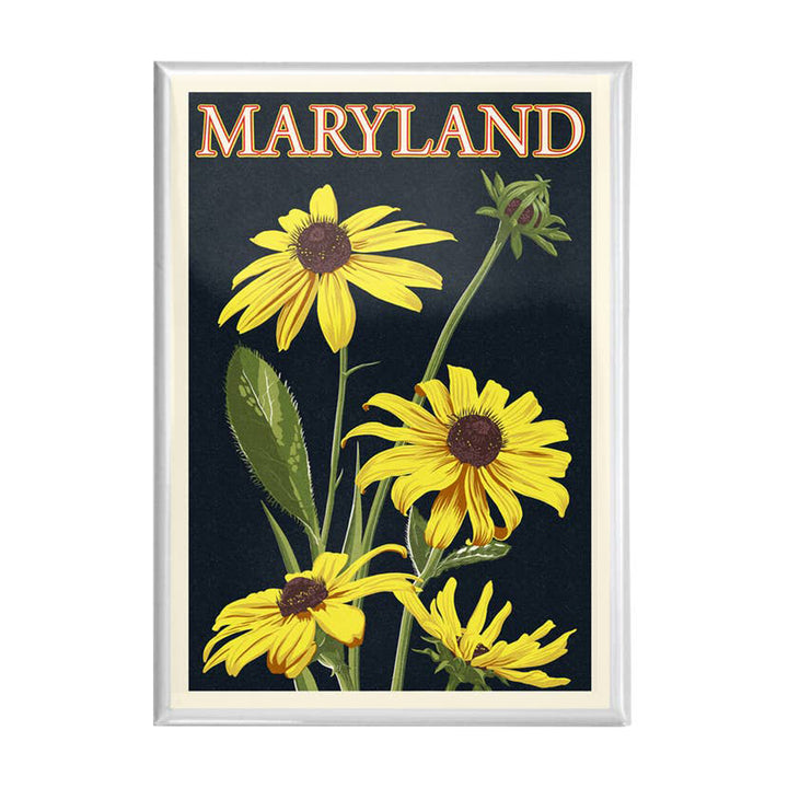Black Eyed Susans Maryland Refrigerator Magnet