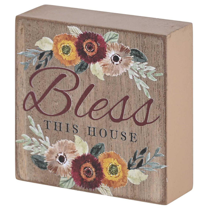 Bless This House Tabletop Wood Block