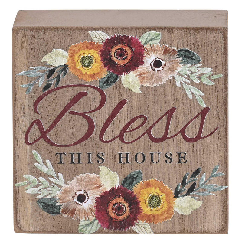 Bless This House Tabletop Wood Block
