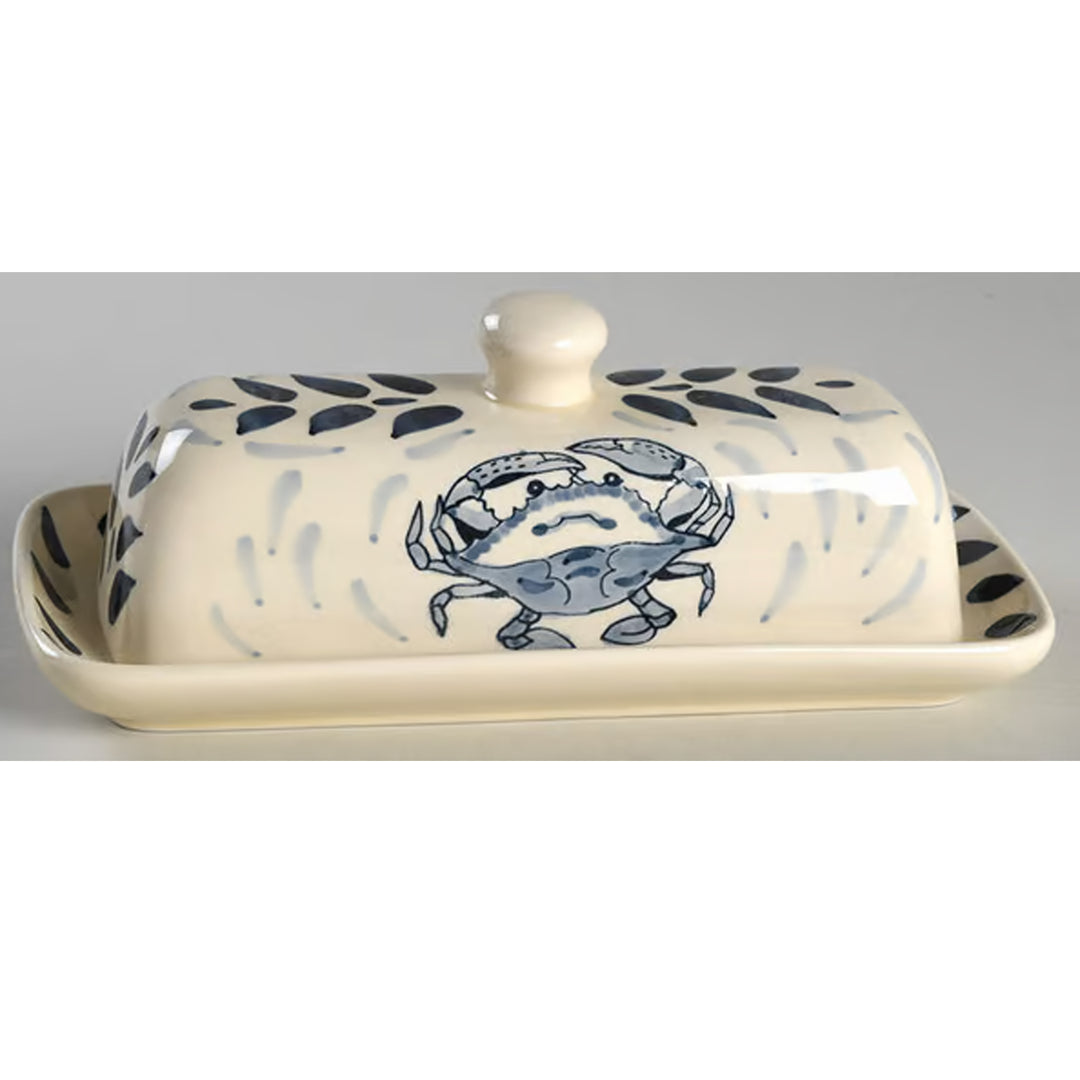 Crab Pottery Butter Dish