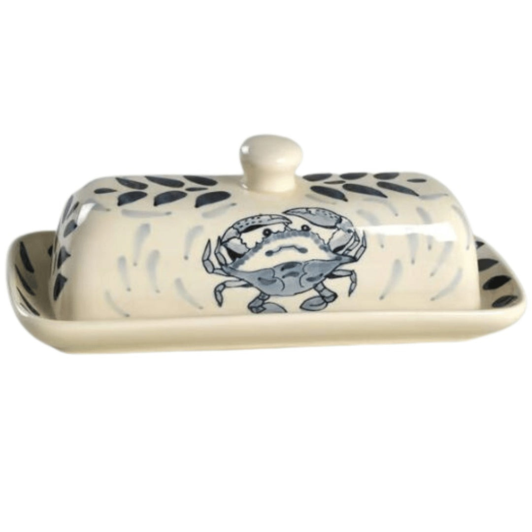 Crab Pottery Butter Dish