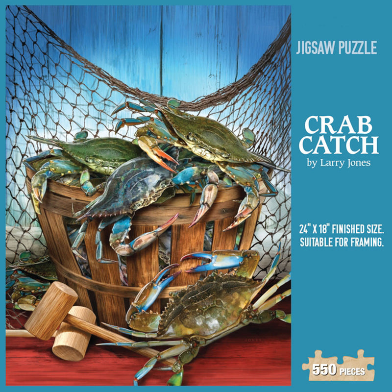 Blue Crab Catch Bushel 550 Piece Puzzle Box