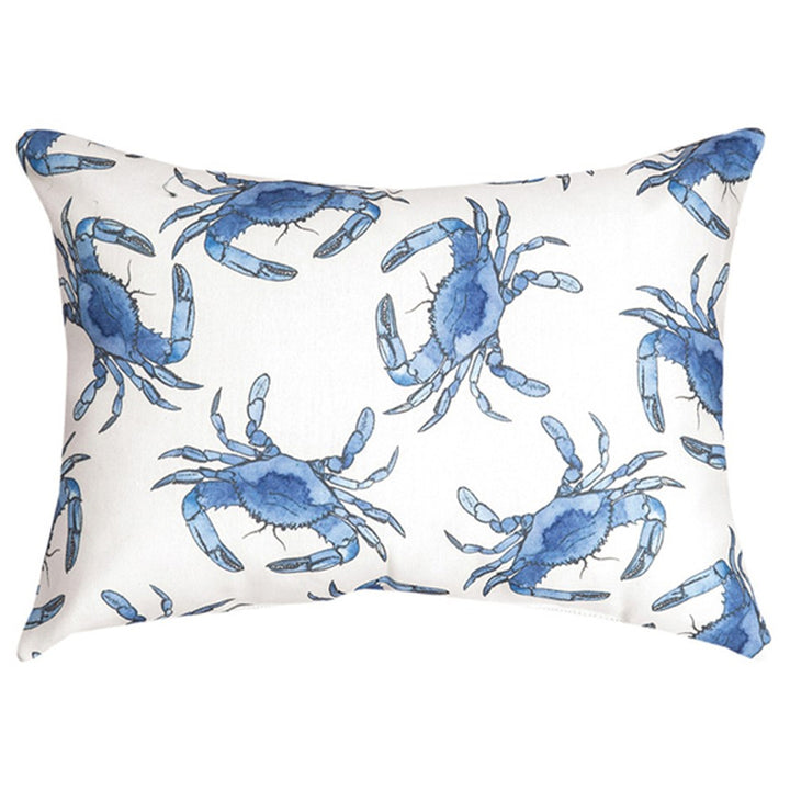 Blue Crab Rectangle Pillow