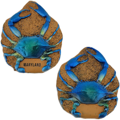 Blue Crab on Sand Style Magnet Assorted