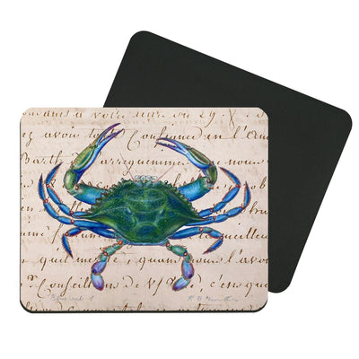 Blue Crab Script Neoprene Mouse Pad