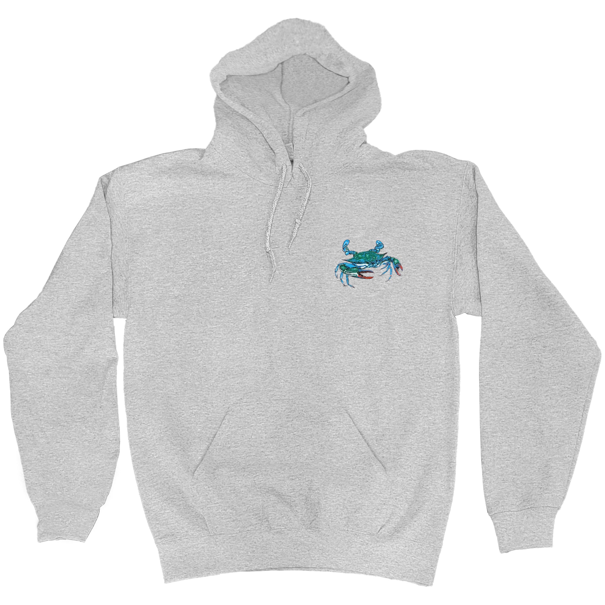 Chesapeake Bay Blue Crab Two Sided Gray Hoodie | The Maryland Store