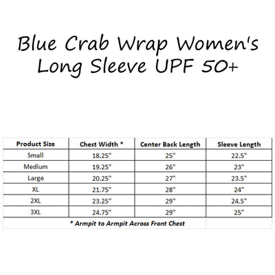 Blue Crab Wrap Women's Long Sleeve UPF 50+ Shirt (size chart)