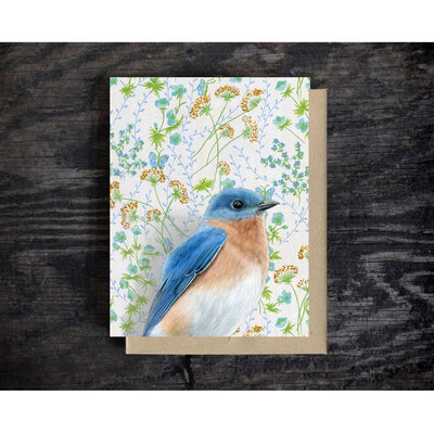 Bluebird Art Textured Notecard Scene