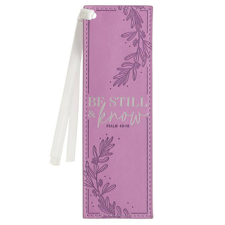 Be Still and Know. Psalm 46:10. Faux Leather Bookmark