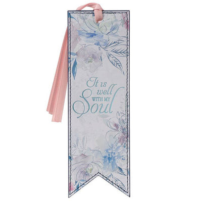 It Is Well With My Soul Faux Leather Bookmark