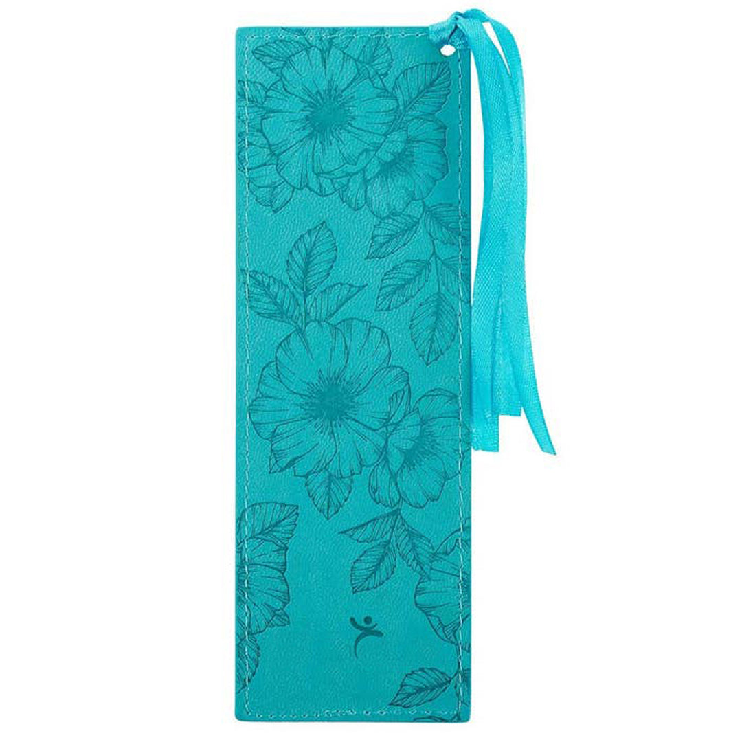 She Is Clothed In Strength &amp; Dignity And She Laughs Without Fear Of The Future Proverbs 31:25 Faux Leather BookmarkFaux Leather Bookmark (back)