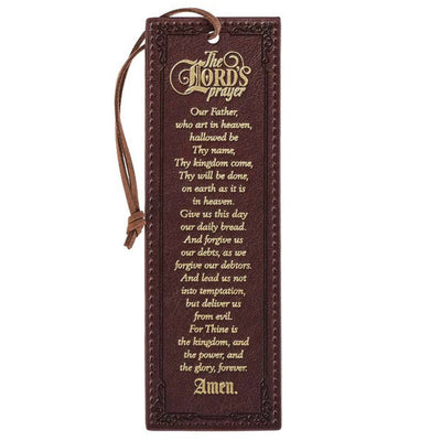 The Lord's Prayer Faux Leather Bookmark