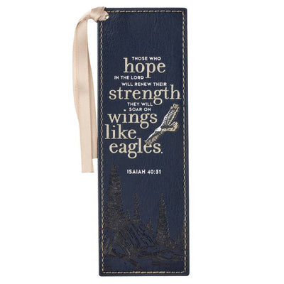 On Eagle's Wings Faux Leather Bookmark