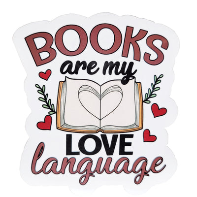 Books Are My Love Language Vinyl Sticker