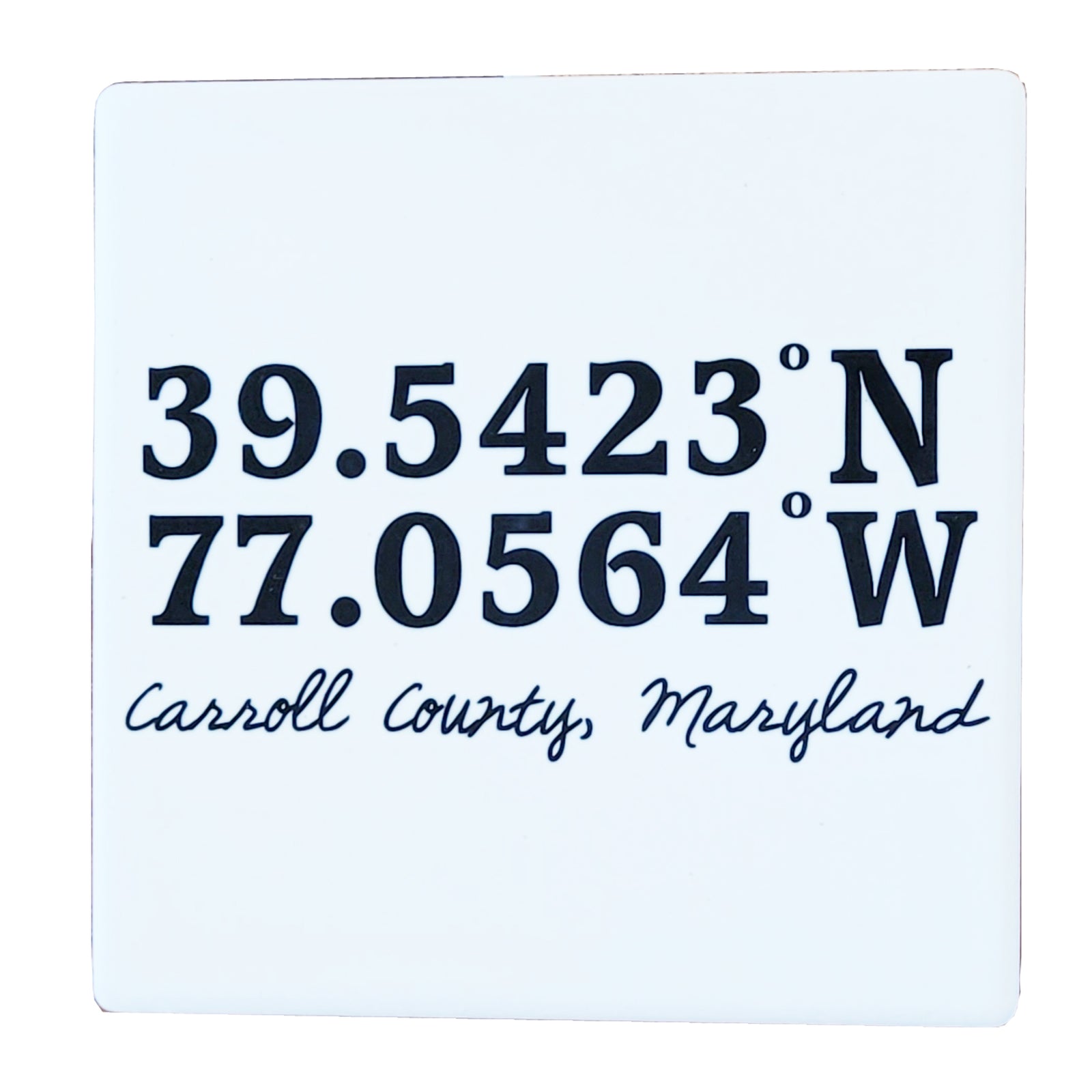 Carroll County Latitude & Longitude Coaster