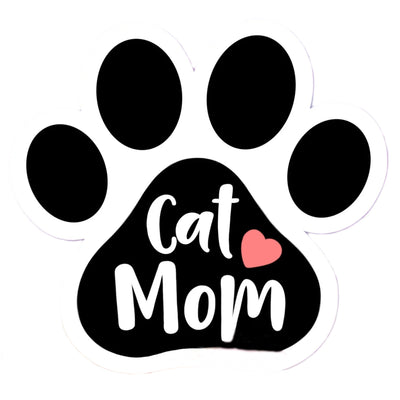 Cat Mom Paw Vinyl Sticker