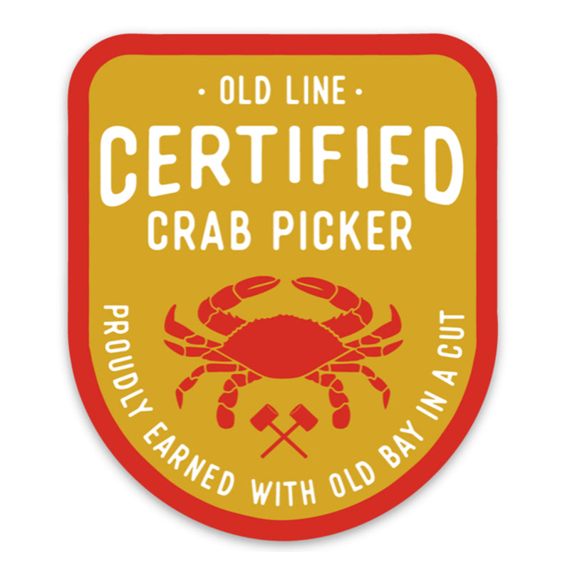 Certified Crab Picker Vinyl Sticker