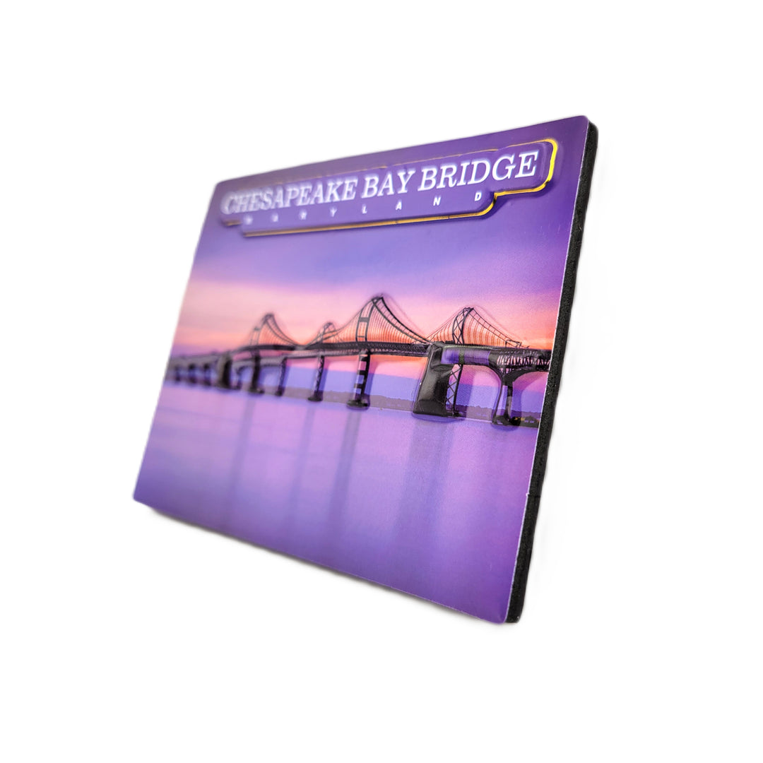 Chesapeake Bay Bridge Maryland Pop Out Magnet (side view)