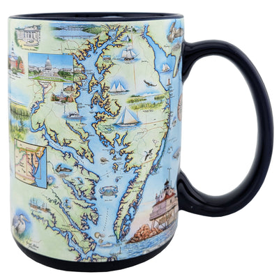 Chesapeake Bay Map Ceramic Coffee Mug