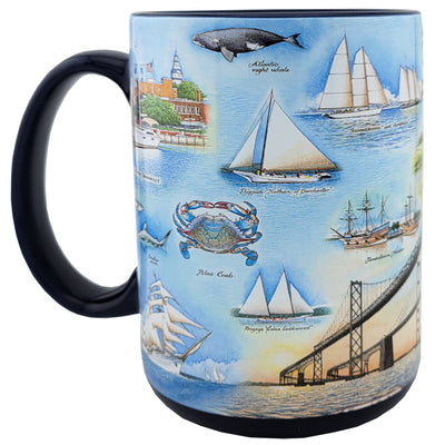 Chesapeake Bay Map Ceramic Coffee Mug