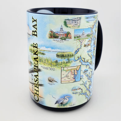 Chesapeake Bay Map Ceramic Coffee Mug