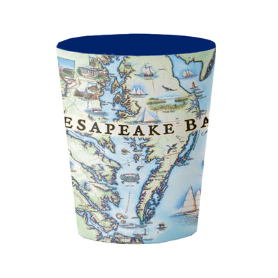 Chesapeake Bay Map Ceramic Shot Glass