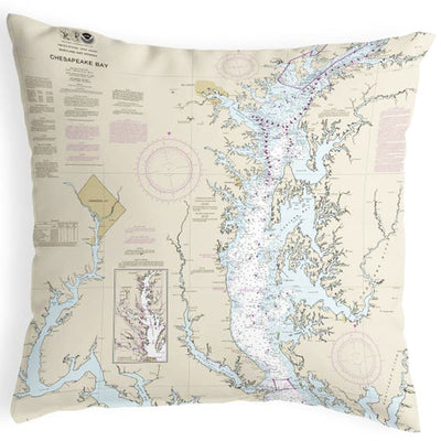 Chesapeake Bay Map Pillow