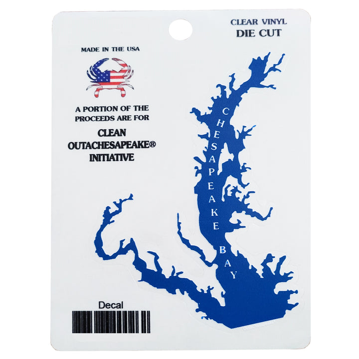 chesapeake bay outliine sticker hang display