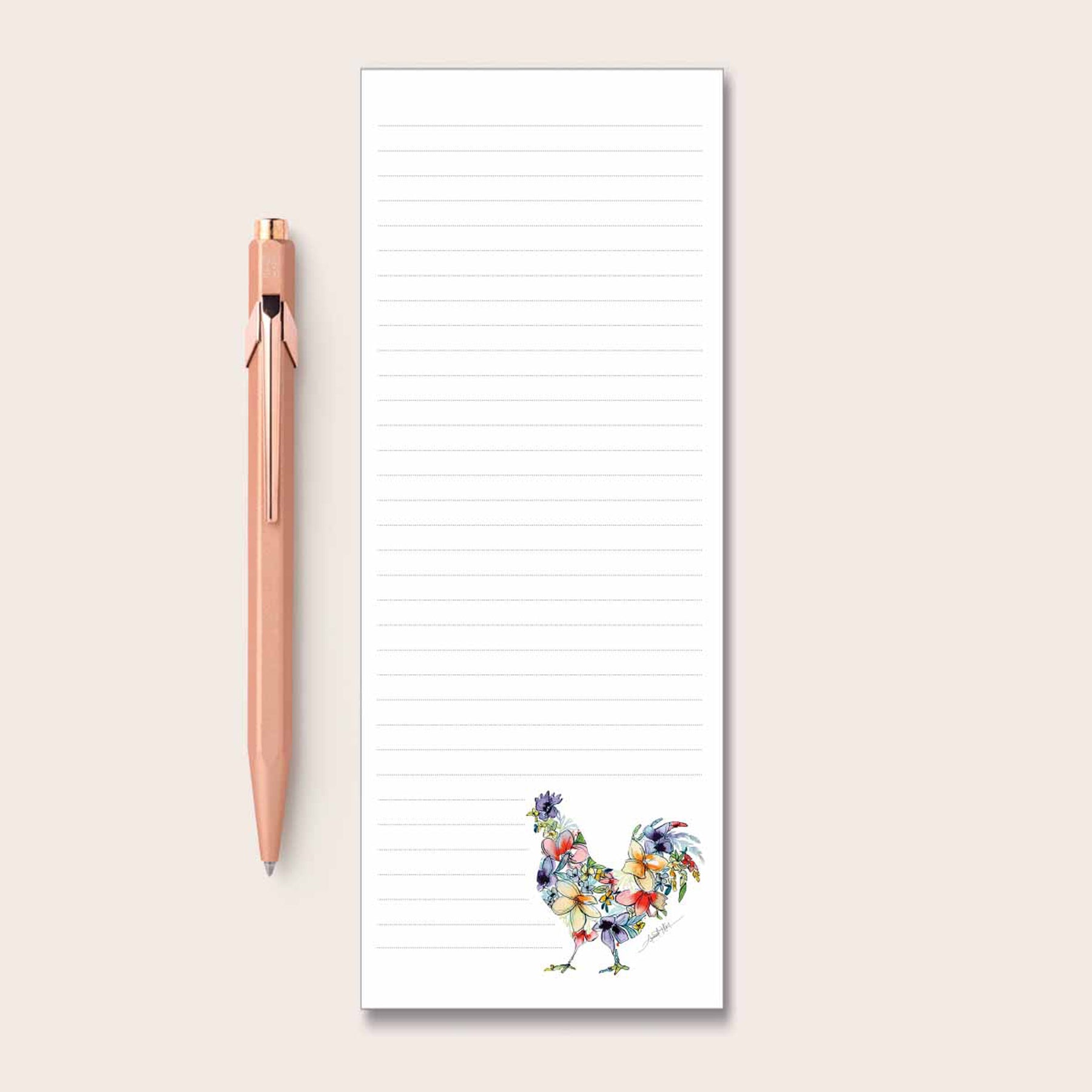Chicken Floral Magnetic Notepad – The Maryland Store