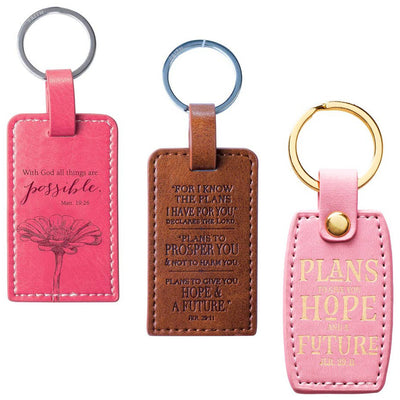 Inspirational Christian Key Rings Assorted Designs