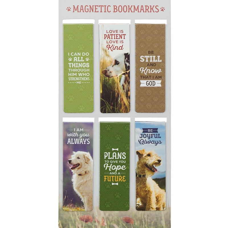 Christian Magnetic Bookmarks Set of 6 - Dogs Collection