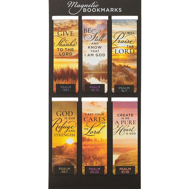 Christian Magnetic Bookmarks Set of 6 - Scenic Collection