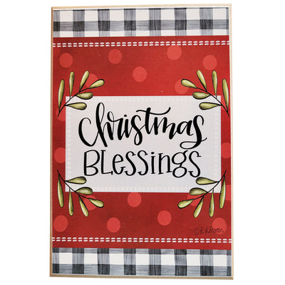 Print Block - Christmas Blessings plaid