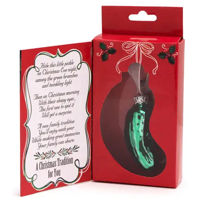 Christmas Pickle Glass Ornament (boxed)