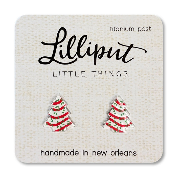 Christmas Treat Tree Lilliput Post Earrings