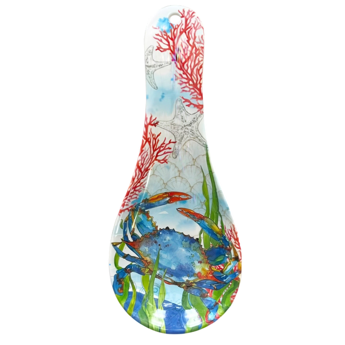 Coastal Crab Bamboo Spoon Rest.