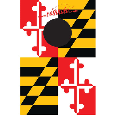 Coinhole® Tabletop Game Set Maryland Flag