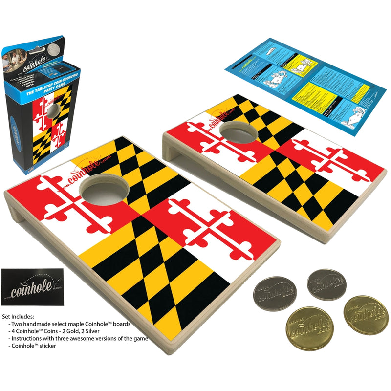 Coinhole® Tabletop Game Set Maryland Flag