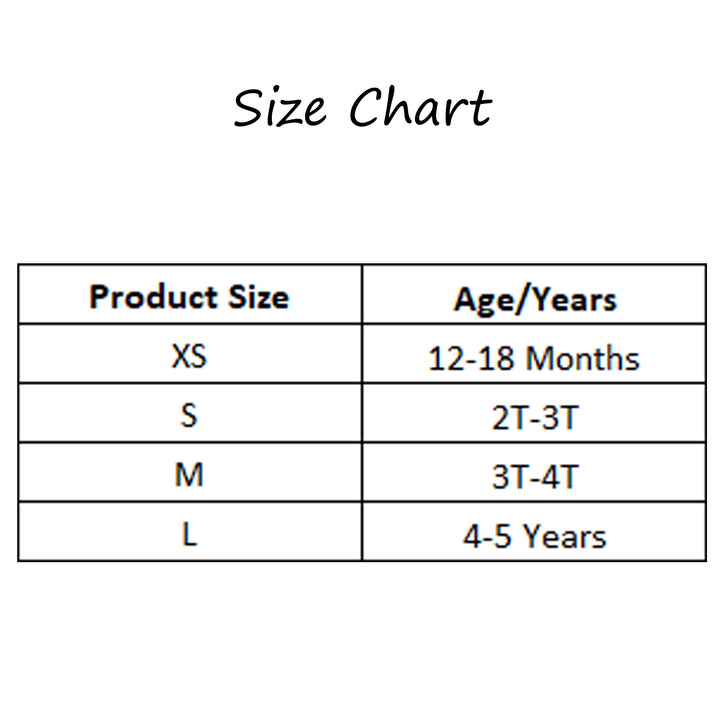 Multi-Color Crabs Girls 2 Piece Swim Set Size Chart