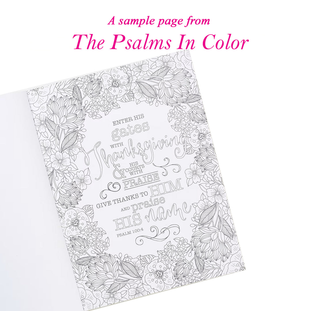 Christian Coloring Book - The Psalms In Color inside sample page