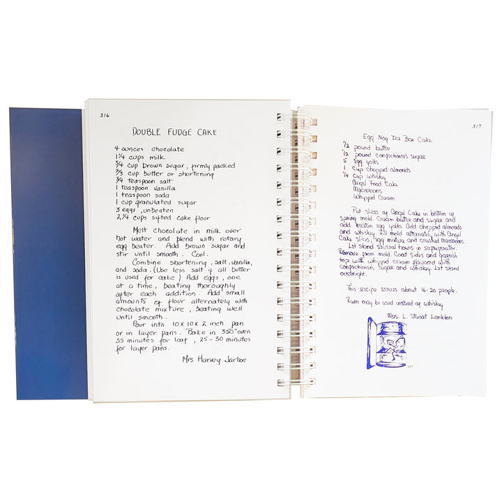 A recipe page of the cookbook titled &